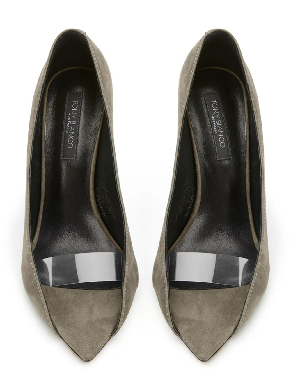 Tony Bianco Taupe/ Grey Suede Pointed Toe Pumps | 7.5